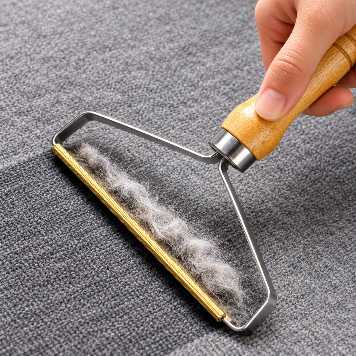 Reusable Pet Hair Remover – Wooden Handle